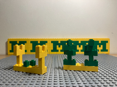 Picture of lego football field goal figures